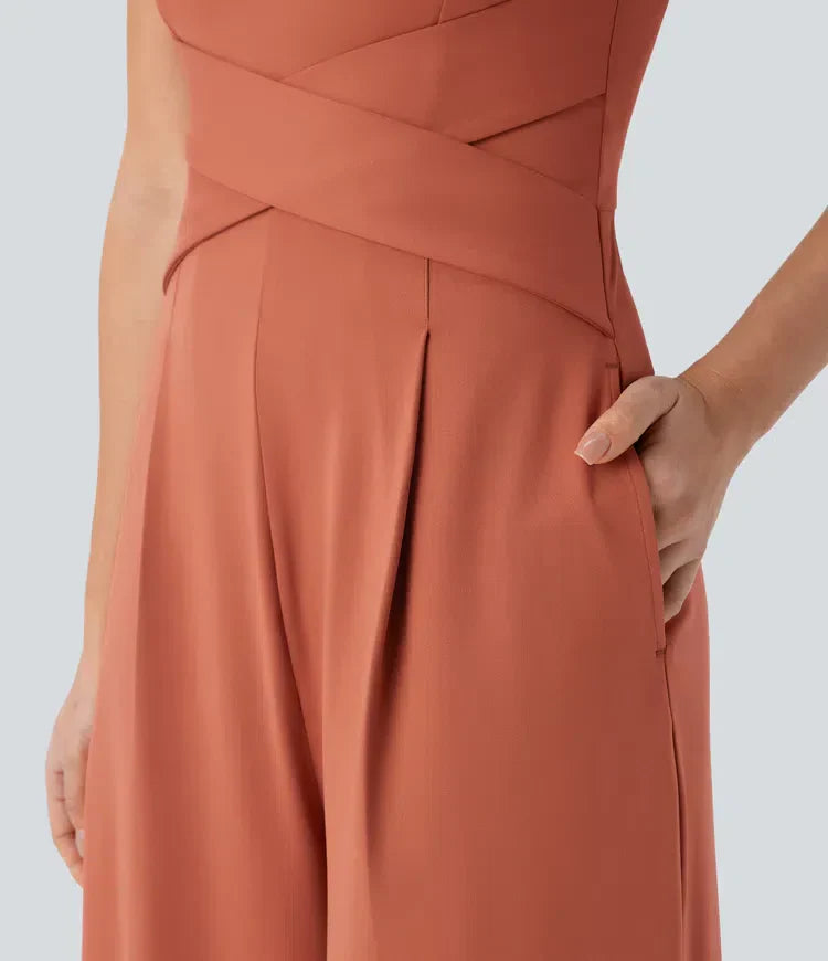 ColaSuit™ X | Backless casual dress with side pockets and X‑waist