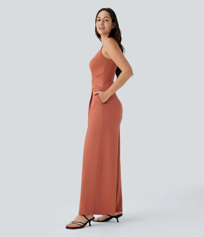 ColaSuit™ X | Backless casual dress with side pockets and X‑waist