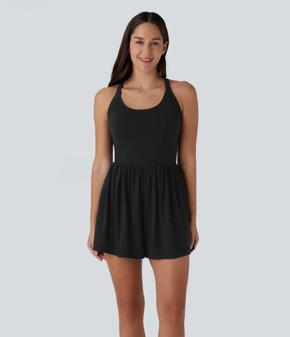 ColaBody™ | 2‑in‑1 backless twist vacation bodysuit with side pockets (Easy Peezy Edition)